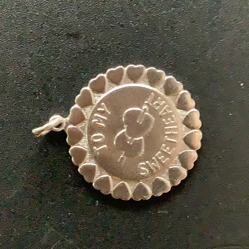 Sterling To My Sweetheart “ charm